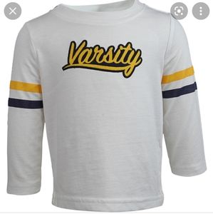 Janie and jack varsity crewneck long sleeve shirt